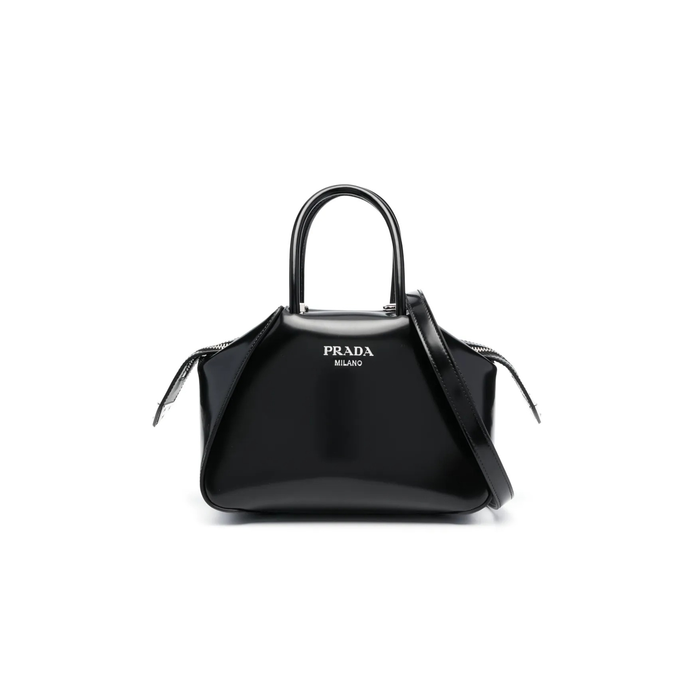 PRADA SMALL BRUSHED LEATHER PRADA SUPERNOVA HANDBAG 1BA366 (25.5*18*13.5cm)  PRADA SMALL BRUSHED LEATHER PRADA SUPERNOVA HANDBAG 1BA366 (25.5*18*13.5cm)